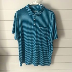 Vineyard Vines Edgartown Polo. Men’s Large. Blue Striped.